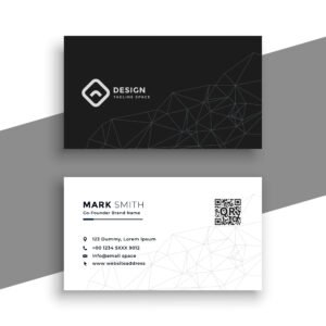 simple black and white business card