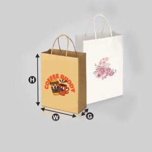Kraft Shopping Bag (White) 1000